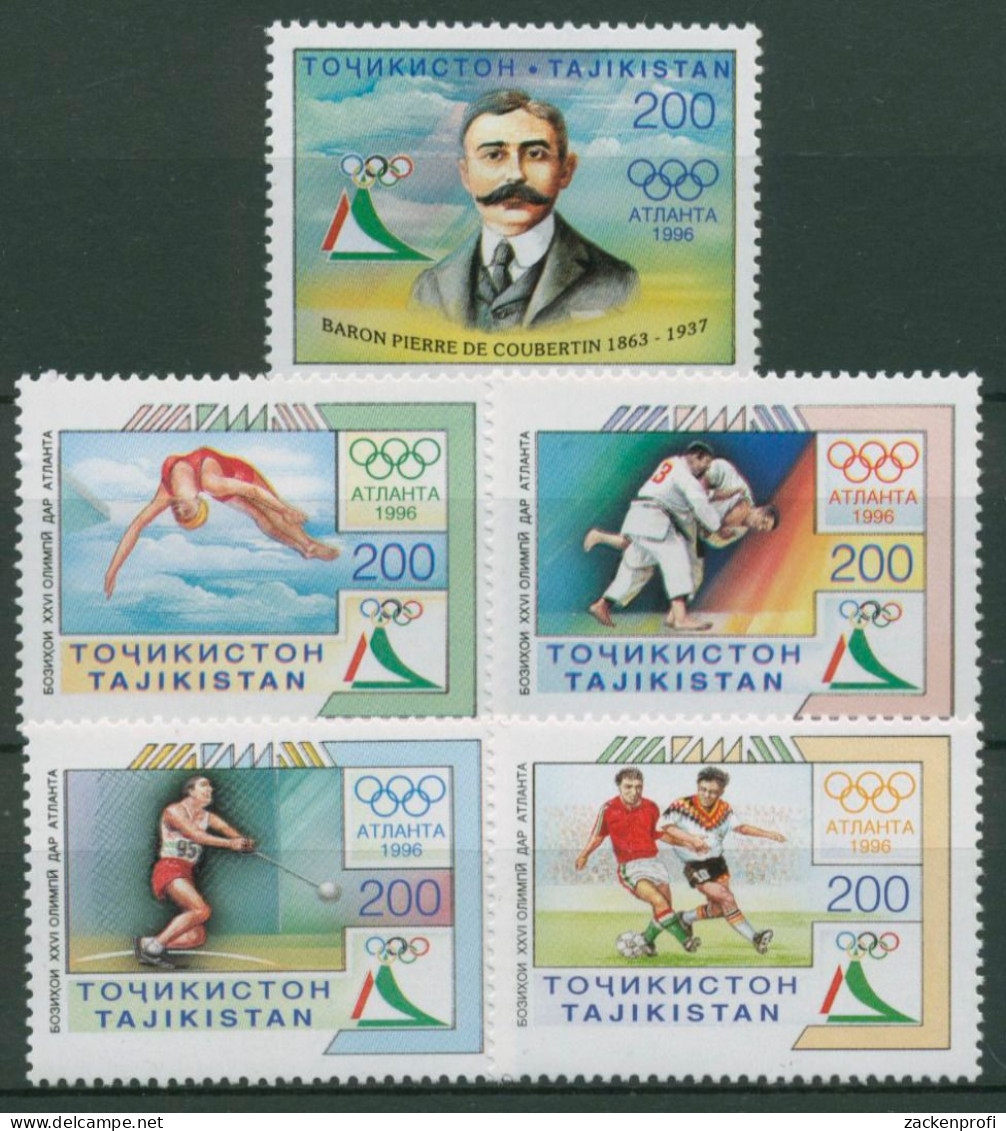 Tadschikistan 1996 Olympische Sommerspiele Atlanta 101/05 Postfrisch - Tadzjikistan