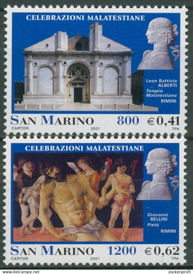 San Marino 2001 Malatesta-Feiern Tempel Gemälde 1932/33 Postfrisch - Nuovi