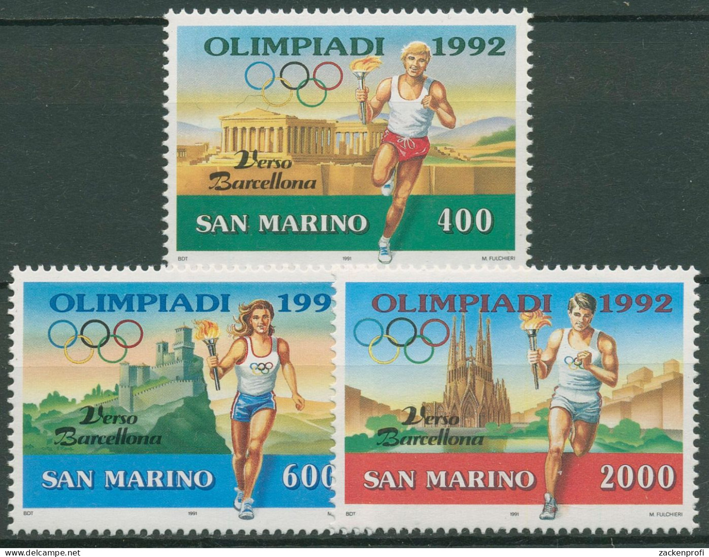 San Marino 1991 Olympische Sommerspiele'92 Barcelona 1474/76 Postfrisch - Unused Stamps