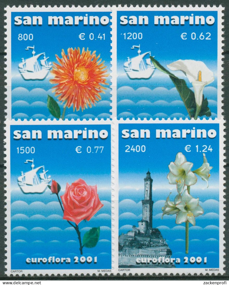 San Marino 2001 Blumen-und Zierpflanzenausstellung EUROFLORA 1954/57 Postfrisch - Neufs