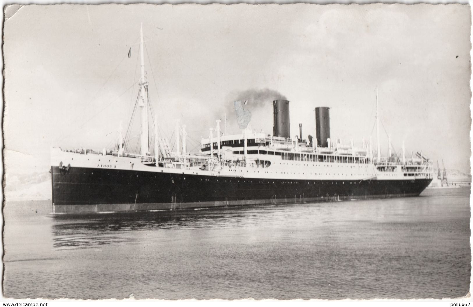 CPSM BATEAUX. PAQUEBOT. "ATHOSS II"  -  LA FLOTTE MESSAGERIES MARITIMES - Steamers