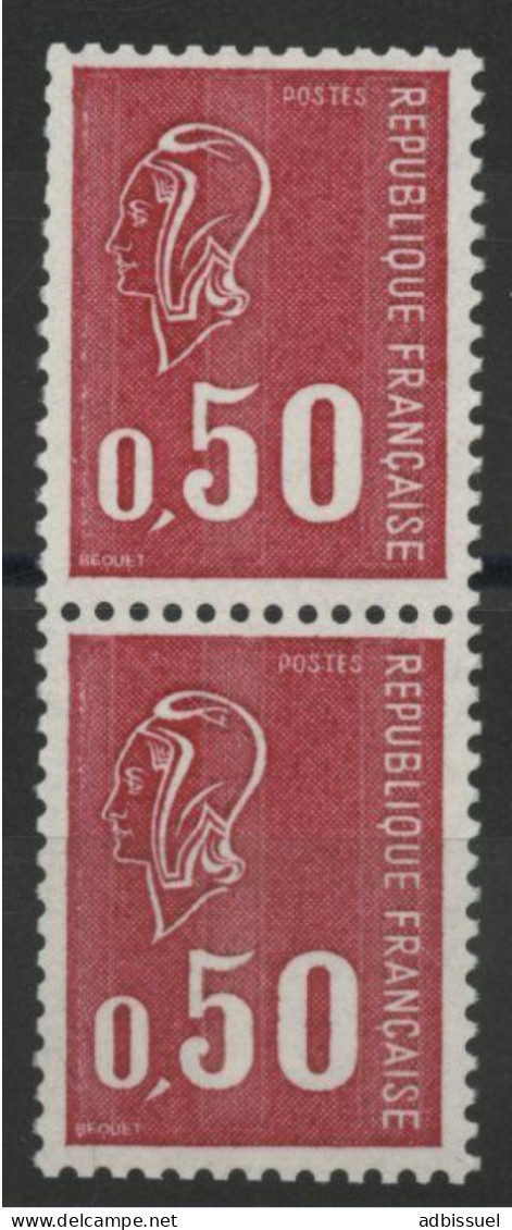 N° 1664b Tenant à 1664, N° Rouge "680" Paire Neuve ** (MNH) 3 Bandes De Phosphore TB - Rollo De Sellos