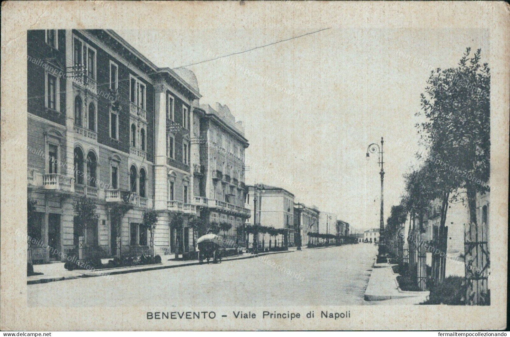 Cs76 Cartolina Benevento Citta' Viale Principe Di Napoli Campania 1932 - Napoli (Naples)