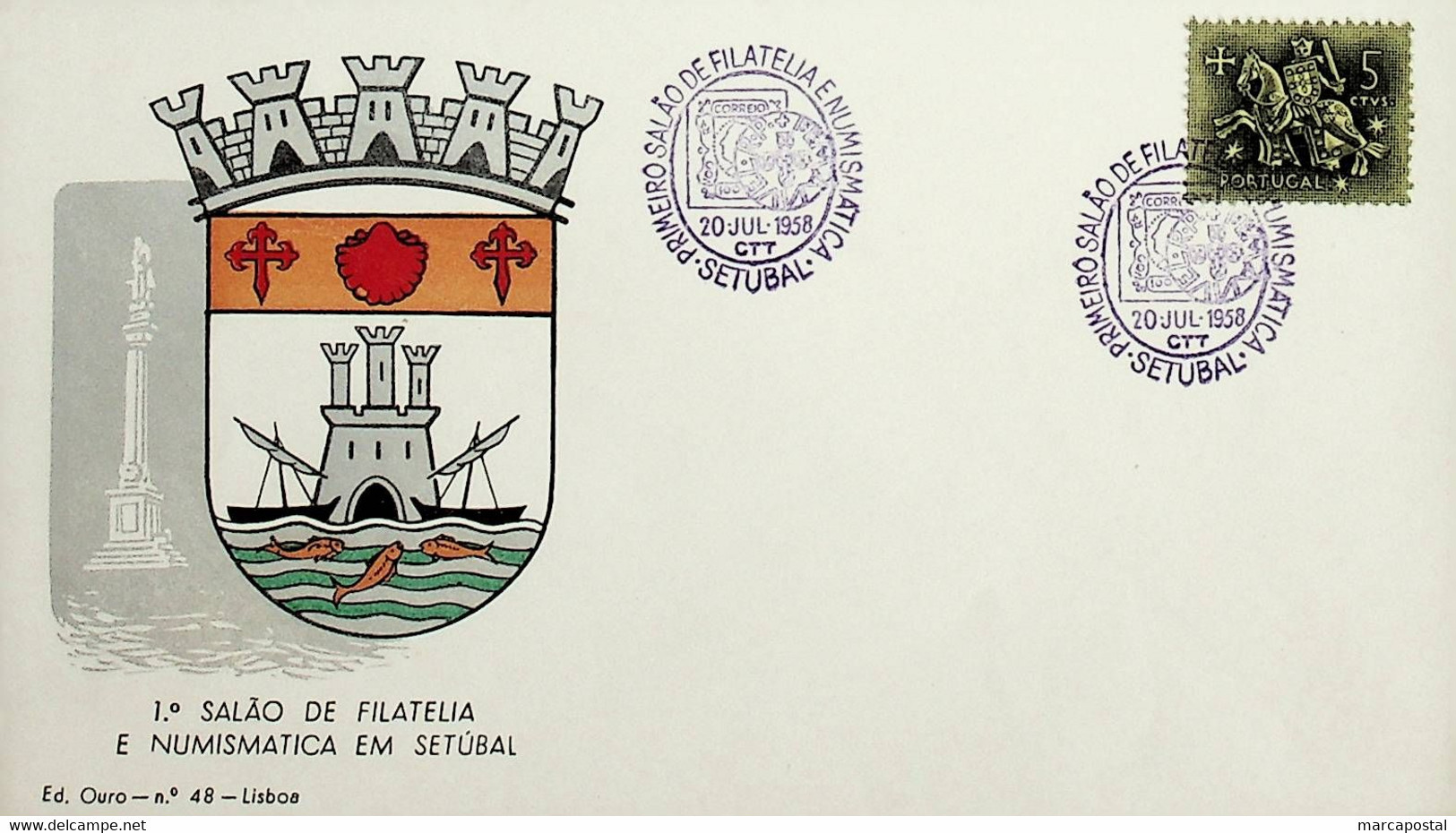 1958. Portugal. 1ª Salão De Filatelia E Numismática De Setúbal - Esposizioni Filateliche