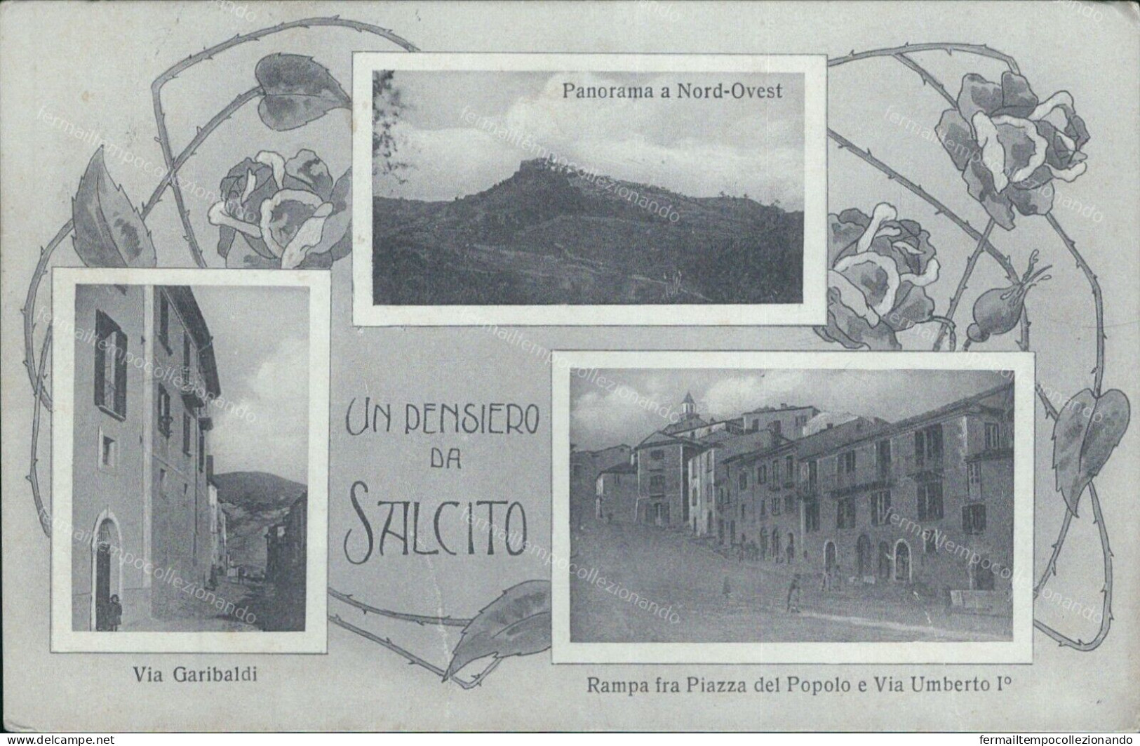 Cs101 Cartolina Un Pensiero Da Salcito Provincia Di Campobasso Molise - Campobasso