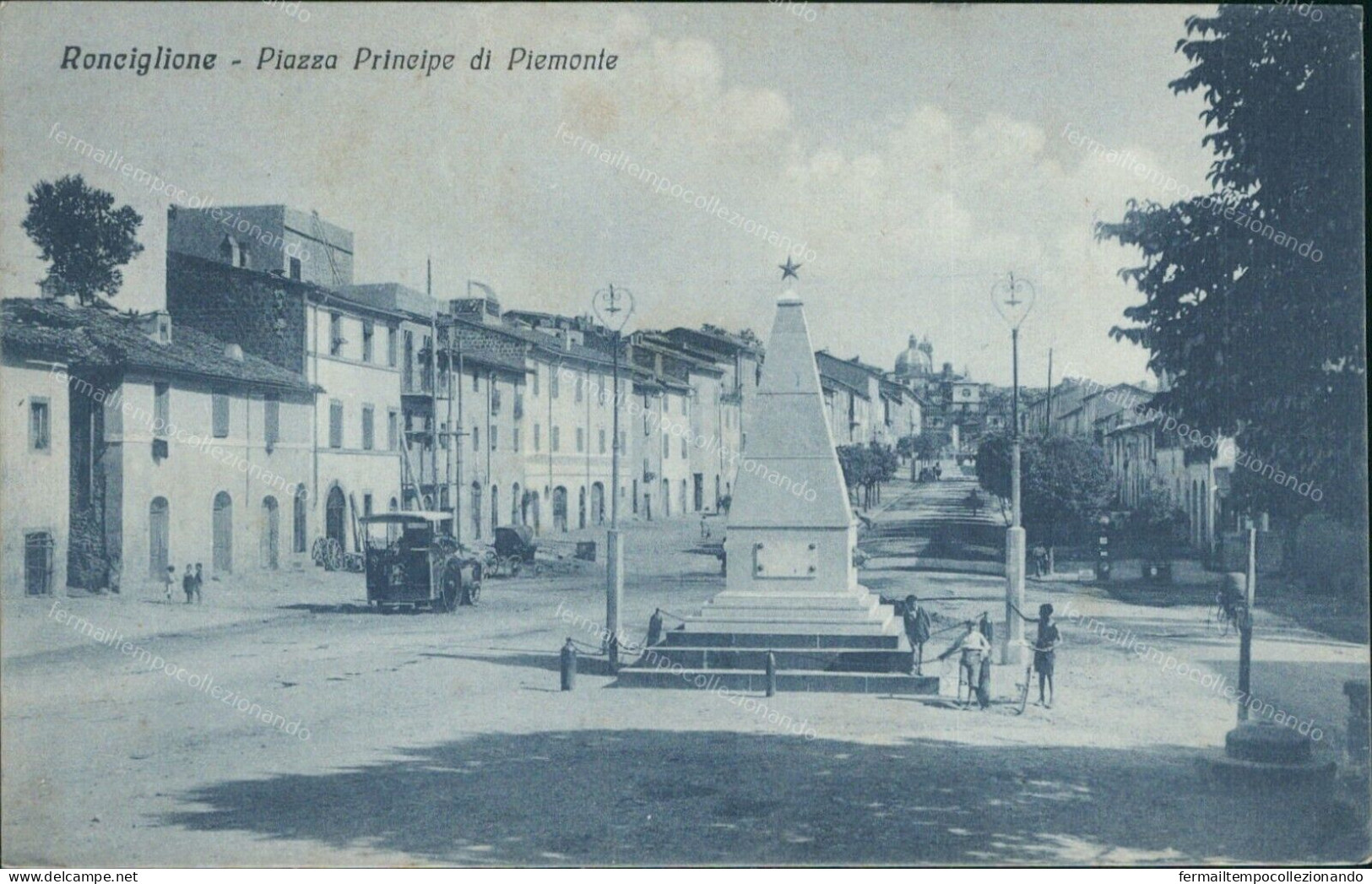 Cs108 Cartolina Ronciglione Piazza Principe Di Piemonte Provincia Di Viterbo - Viterbo