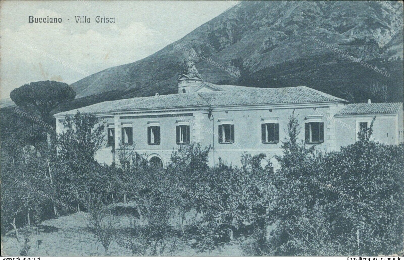 Cs44 Cartolina Bucciano Villa Crisci Provincia Di Benevento Campania 1915 - Benevento