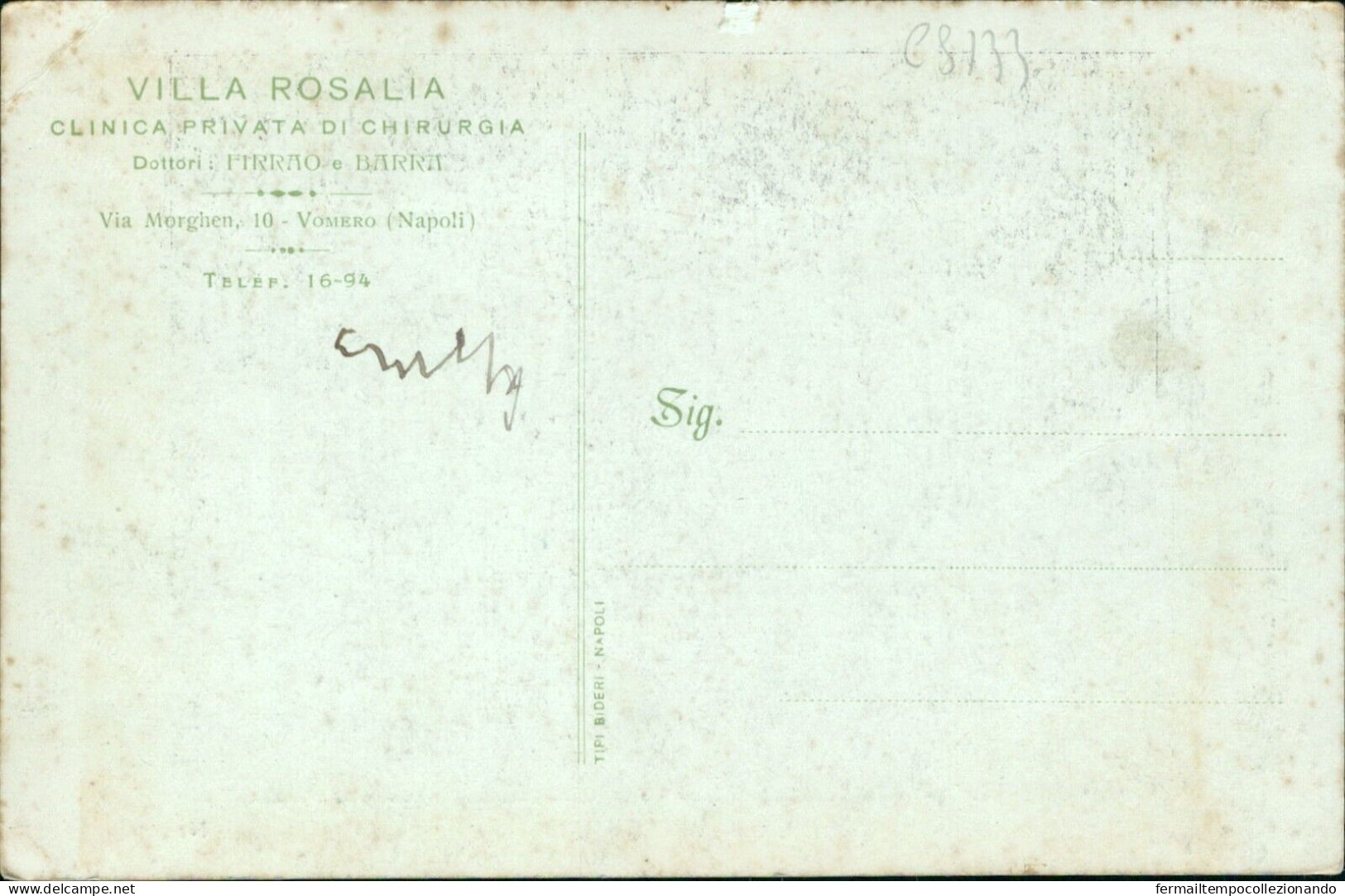 Cs133 Cartolina Vomero Villa Rosalia Napoli Campania - Napoli (Napels)