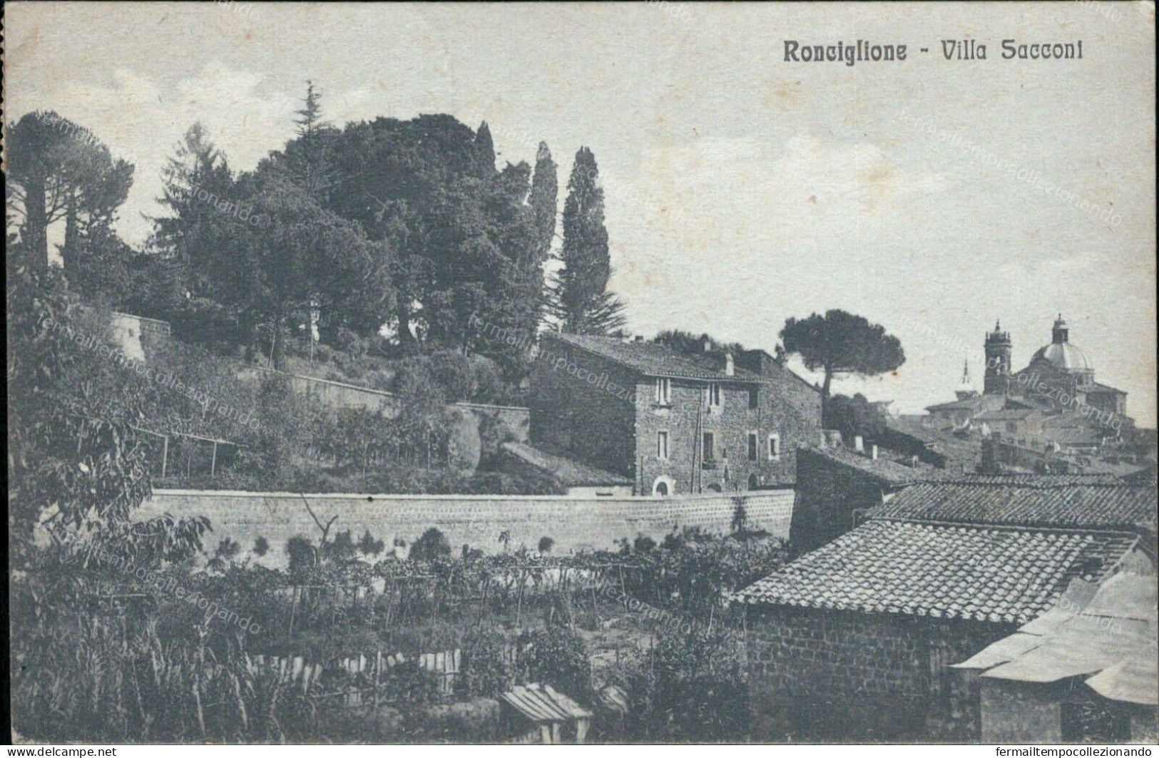 Cs41 Cartolina Ronciglione Villa Sacconi Provincia Di Viterbo 1935 - Viterbo