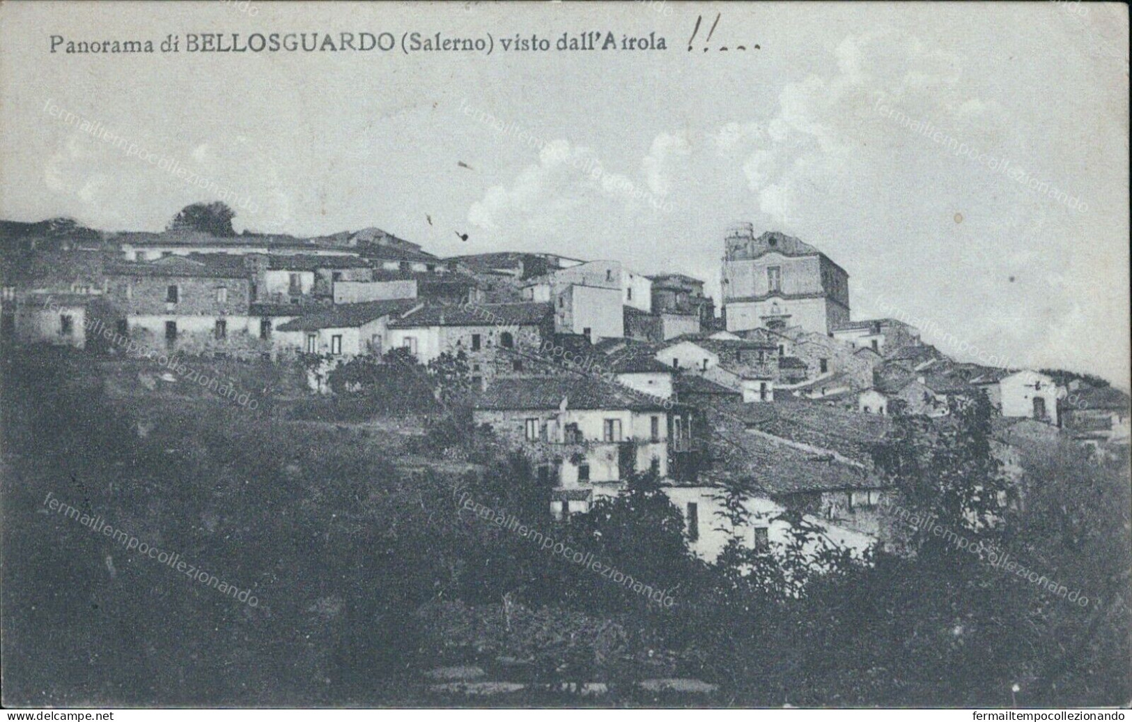 Cs45 Cartolina Panorama Di Bellosguardo  Provincia Di Salerno Visto Da Airola - Salerno