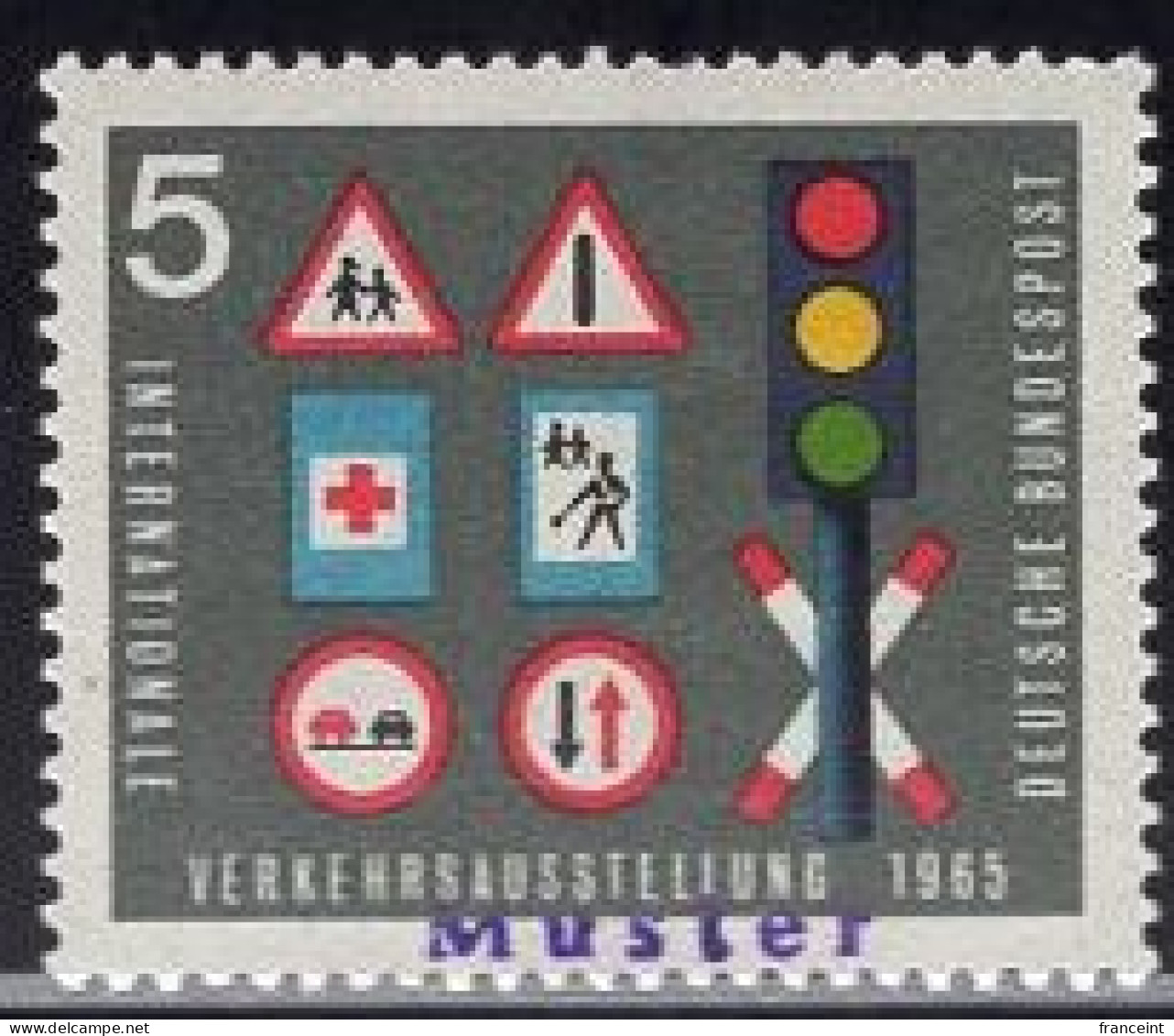 GERMANY(1965) Traffic Signals. MUSTER (specimen) Overprint. Scott No 919. - Andere & Zonder Classificatie