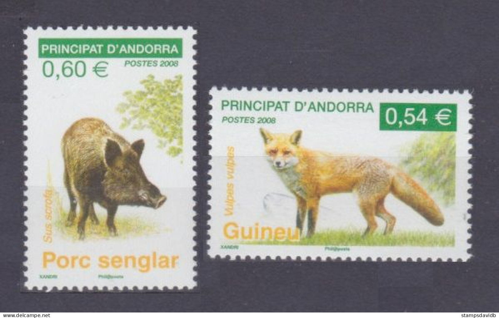 2008 Andorra Fr 670-671 Fauna - Sonstige & Ohne Zuordnung