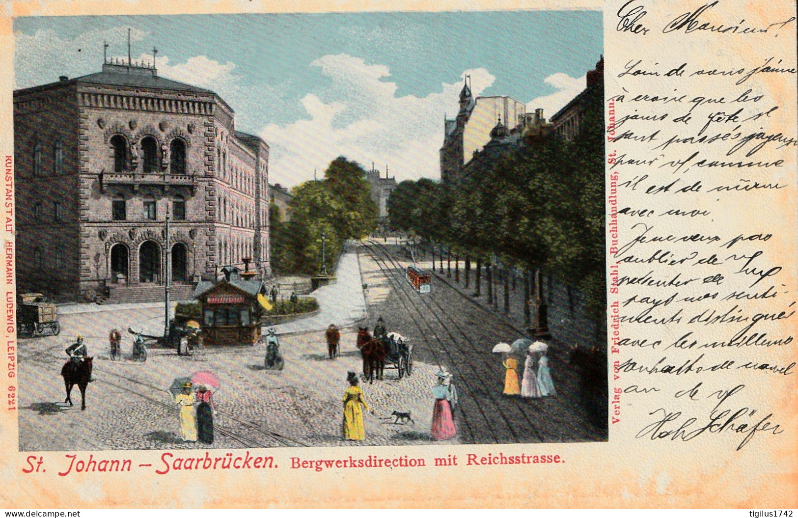 Saarbrücken St Johann Bergwerkdirection Mit Reichsstrasse - Saarbrücken