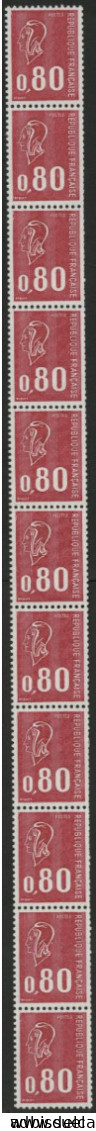Roulette N° 66 (Béquet 1816b) Neuf ** (MNH) Avec 2 N° Rouge Au Verso - Coil Stamps