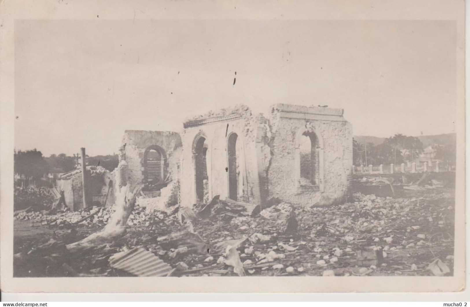 HAITI - PORT AU PRINCE - PALAIS NATIONAL APRES L'EXPLOSION DU 8.08.1912 / 3 CARTES PHOTO - Autres & Non Classés