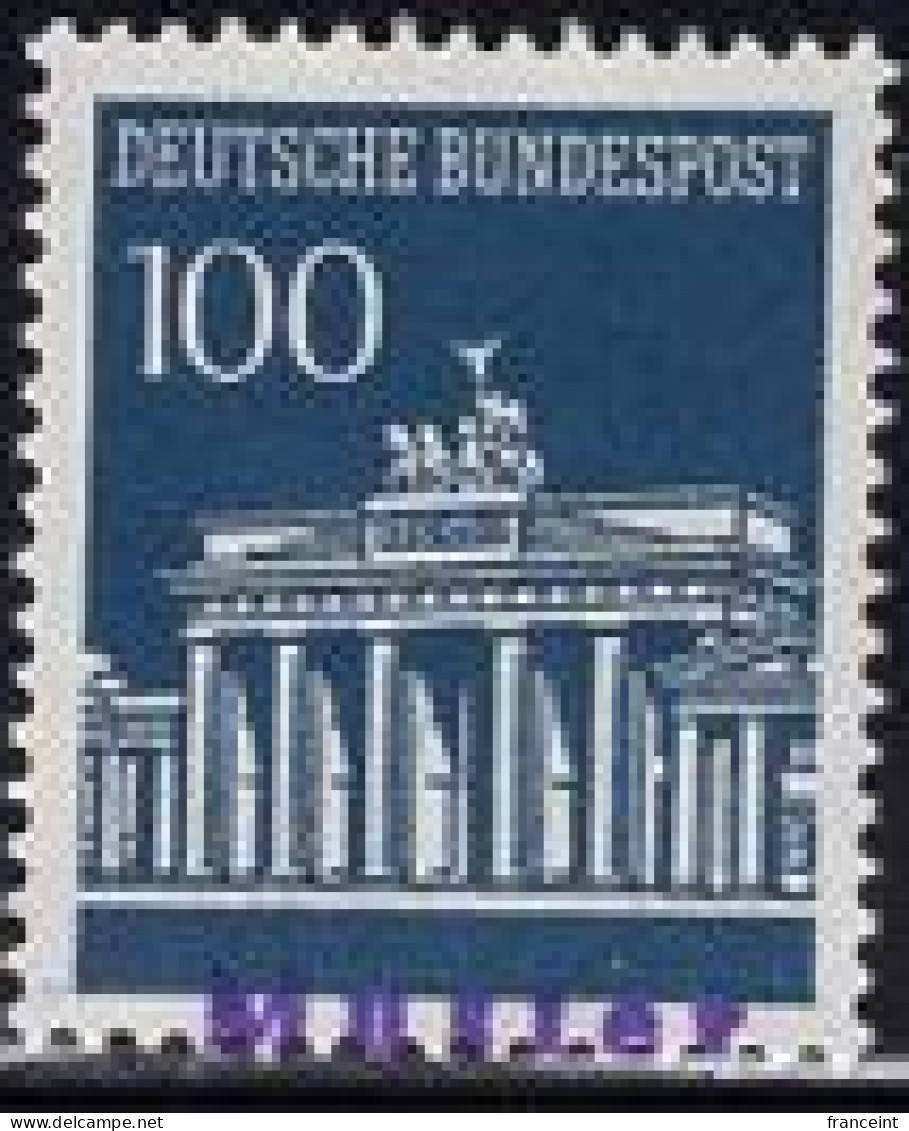 GERMANY(1967) Brandenburg Gate. MUSTER (specimen) Overprint. Scott No 956. - Autres & Non Classés