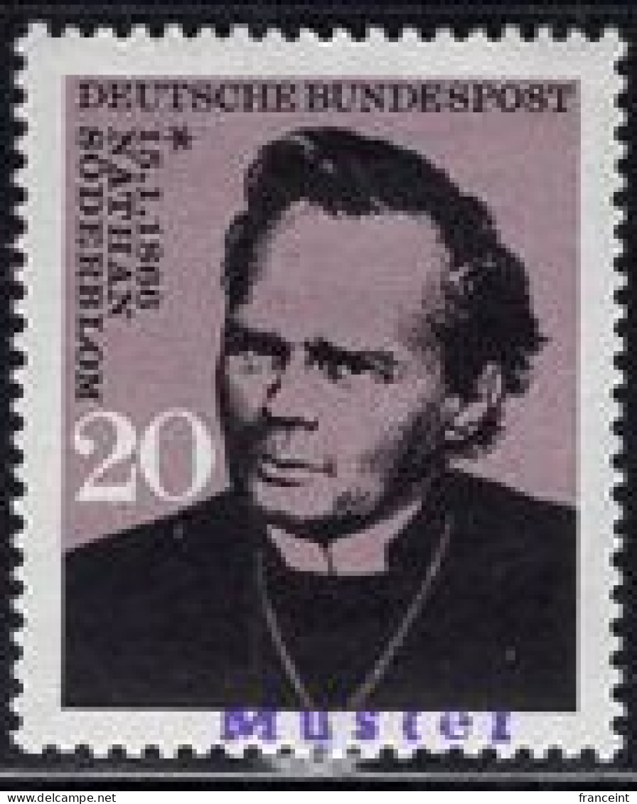 GERMANY(1966) Nathan Soderblom. MUSTER (specimen) Overprint. 1930 Nobel Peace Prize For His Efforts On Christian Unity. - Sonstige & Ohne Zuordnung
