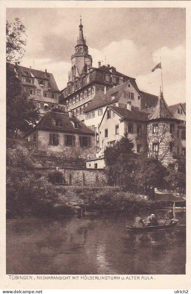 AK Tübingen - Neckaransicht Mit Hölderlinsturm Und Alter Aula - Ca. 1920 (69437) - Tuebingen