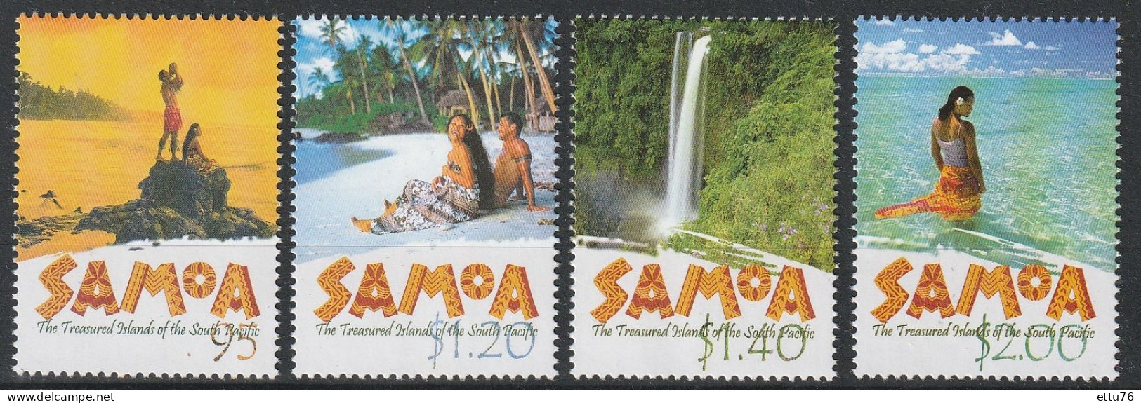 Samoa  2002  Scenic Views,Landscapes,Waterfall  Set  MNH - Samoa