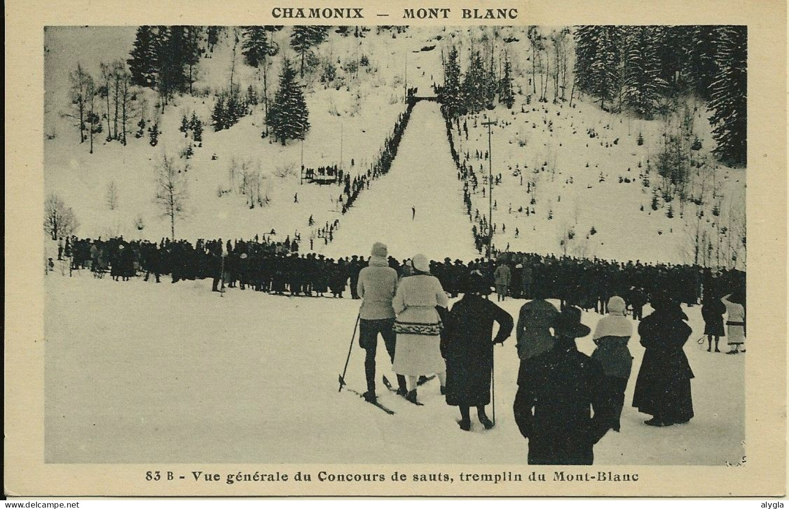 74 - CHAMONIX - Sports D'hiver - Concours De Sauts Au Tremplin Du GREPON - CPA 83-B - éd. Aug. COUTTET - Chamonix-Mont-Blanc