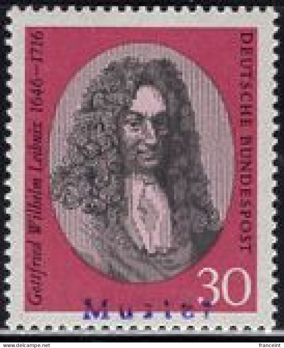 GERMANY(1966) Gottfried Leibniz. MUSTER (specimen) Overprint. Scott No 962. - Sonstige & Ohne Zuordnung