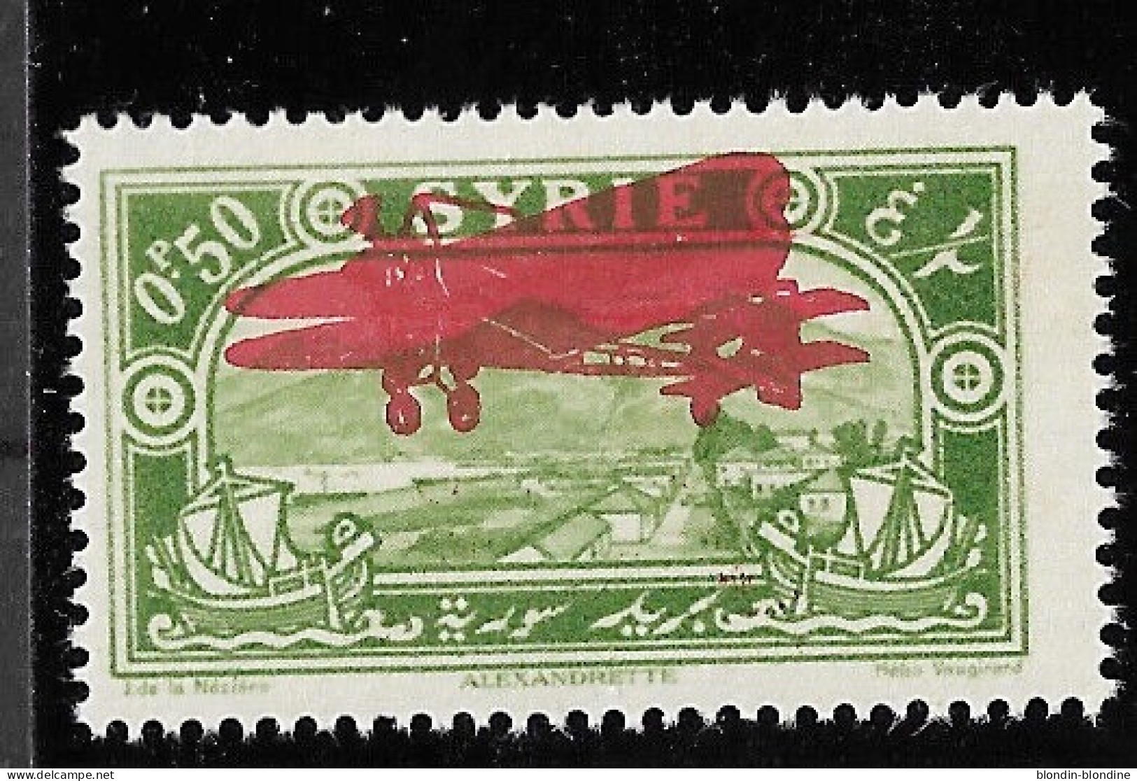 SYRIE PA 38b NEUF* TB VARIÉTÉ SURCHARGE DOUBLÉE - Airmail