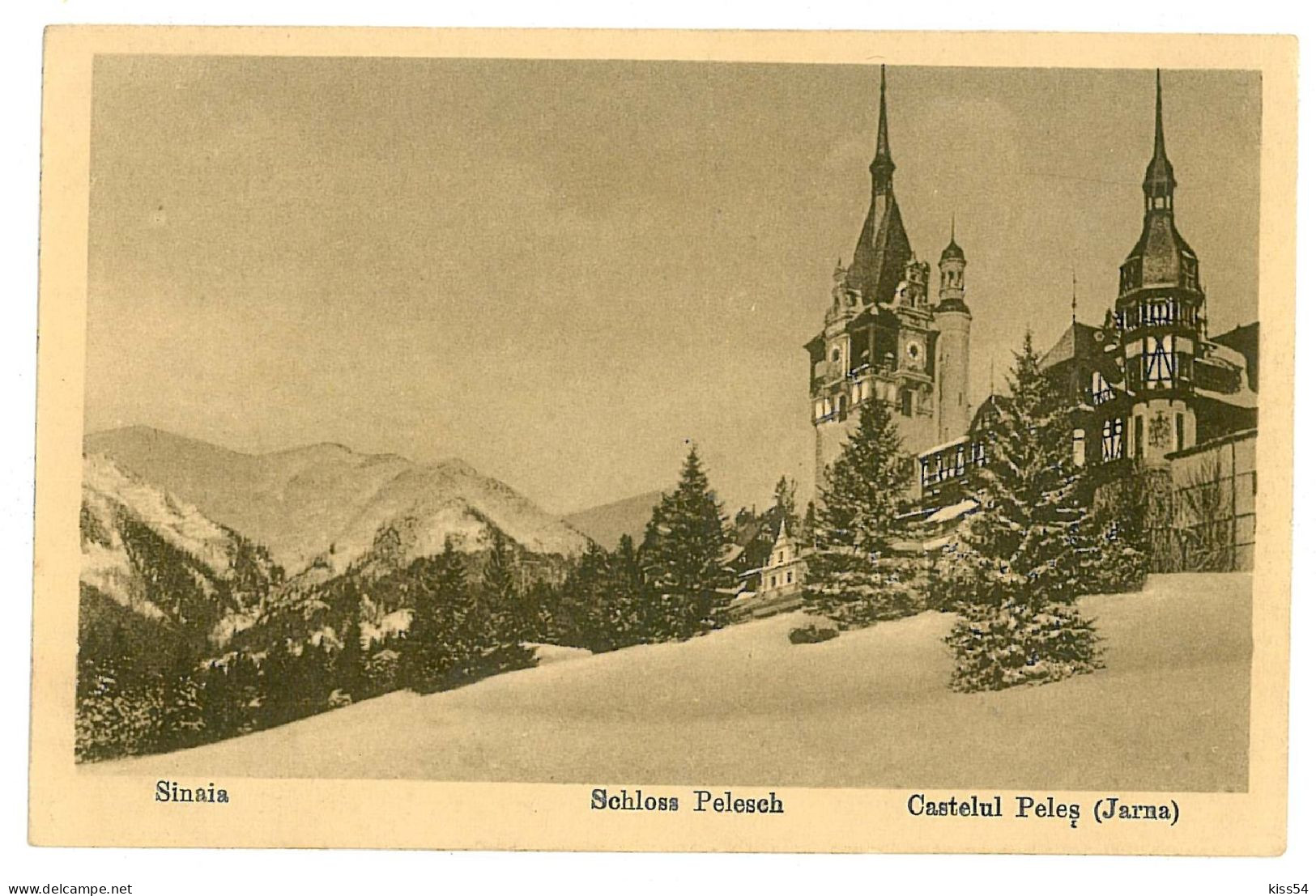 RO 47 - 1183 SINAIA, Castelul PELES ( Iarna ) Romania - Old Postcard - Unused - Rumänien