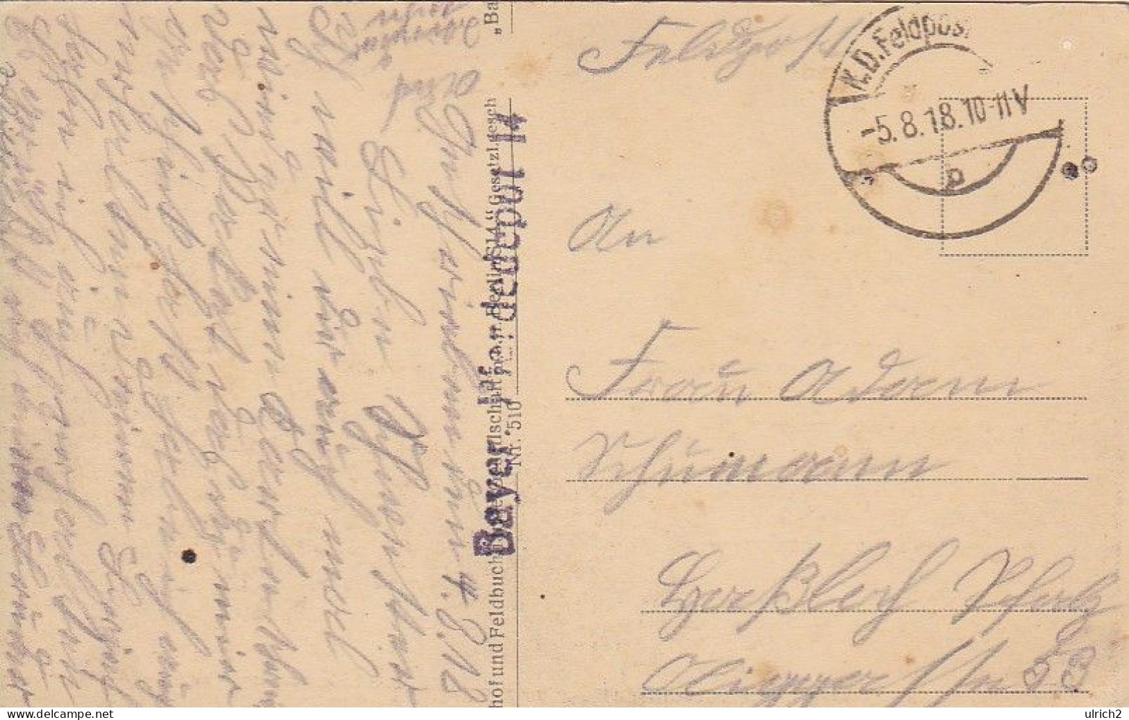 AK Buzău - Teich Crangu - Feldpost Bayer. Pferdedepot 14 1918 (69439) - Rumänien