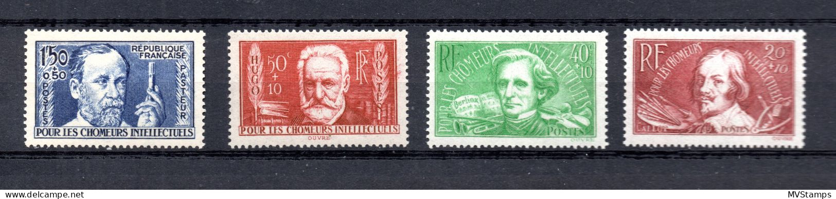 France 1936 Old Set Famous Persons Stamps (Michel 336/39) Nice MNH - Unused Stamps