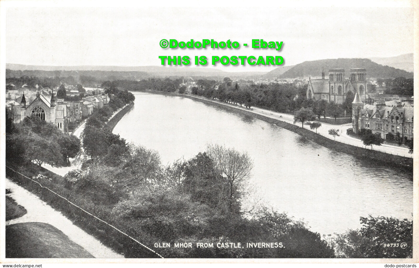 R449819 Glen Mhor From Castle. Inverness. 94793. Valentines Bromotone Postcard - Monde