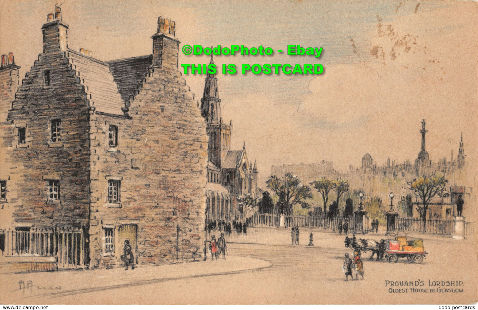 R449822 Provands Lordship. Oldest House In Glasgow. New Color Crayon Process. An - Monde