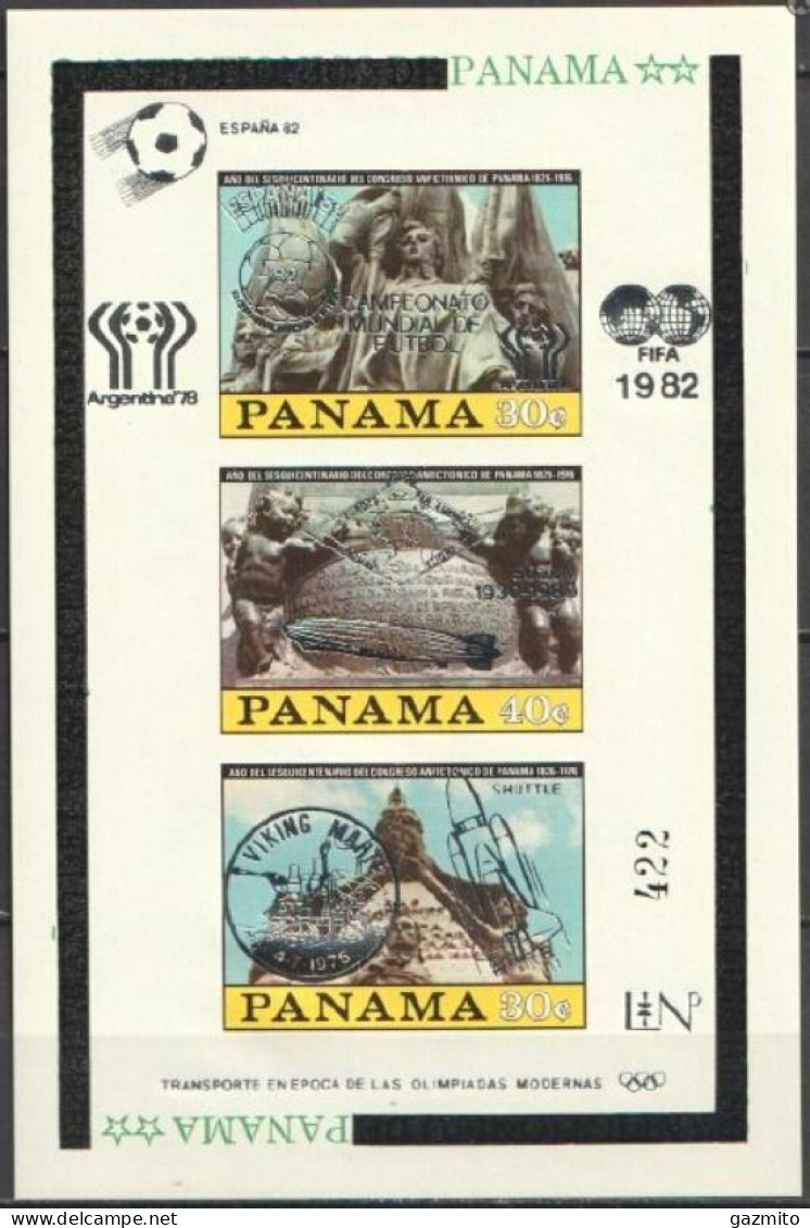 Panama 1988, Football World Cup, Zeppelin, Viking, BF IMPERFORATED - 1982 – Spain