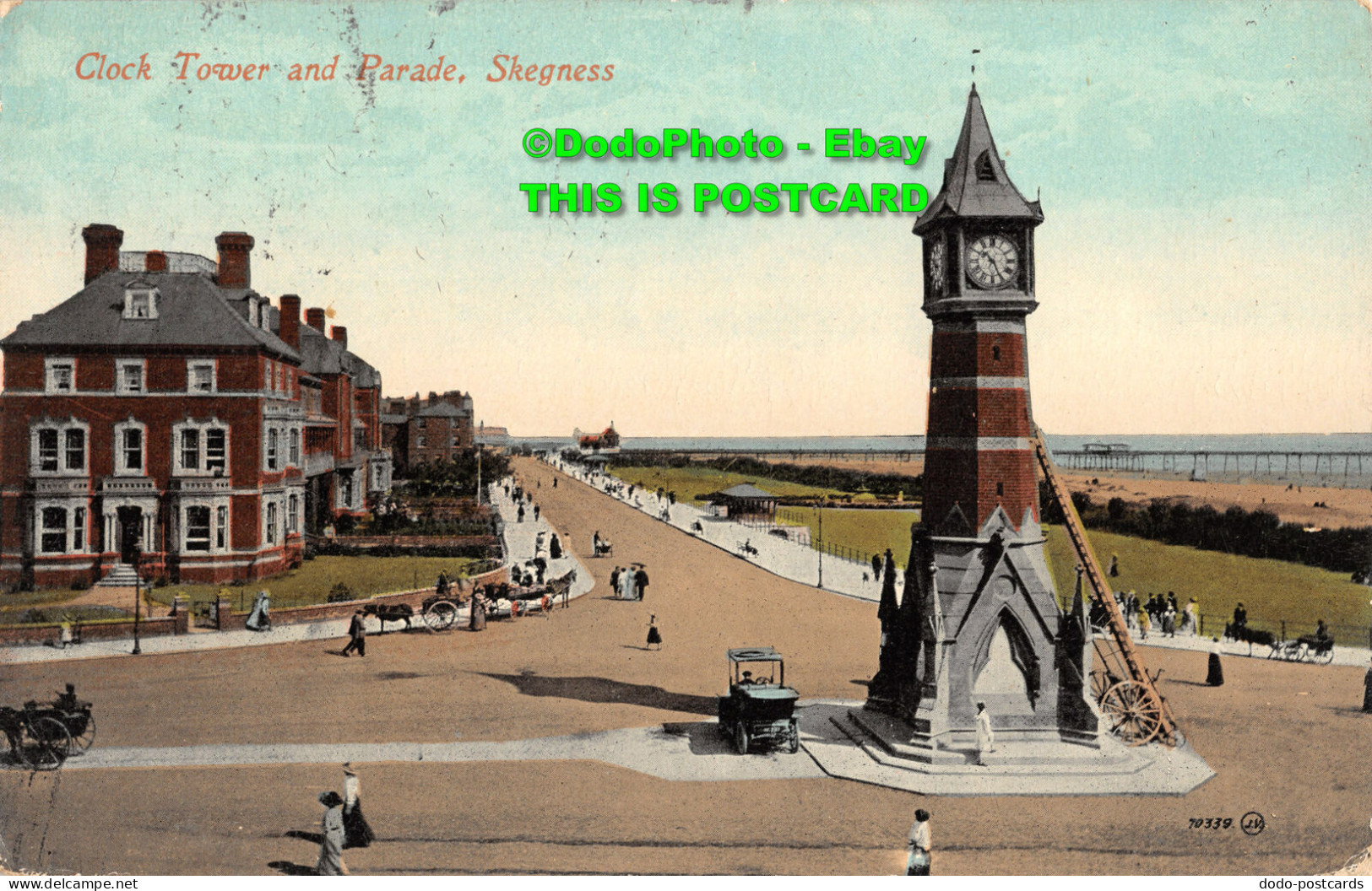 R449857 Clock Tower And Parade. Skegness. 70339. Valentines Series. 1913 - Monde