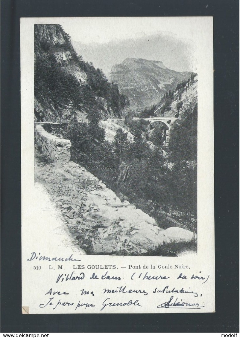 CPA - 38 - Les Goulets - Pont De La Goule Noire - Précurseur - Circulée En 1902 - Villard-de-Lans