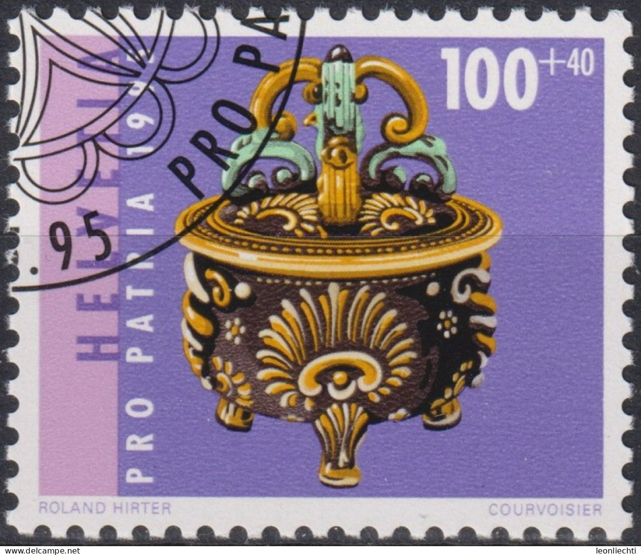 1995 Schweiz Pro Patria, Zuckerdose, ⵙ Zum:CH B250, Mi:CH 1551, Yt: CH 1479 - Used Stamps
