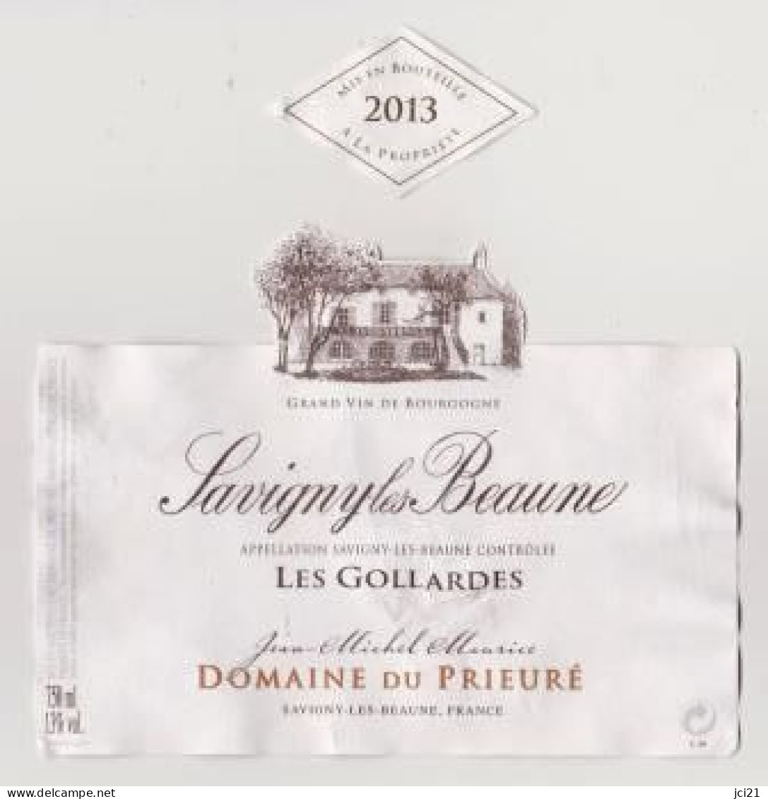 Étiquettes " SAVIGNY Les BEAUNE - Les Gollardes 2013 " Domaine Du Prieuré (1133) _ev232 - Bourgogne