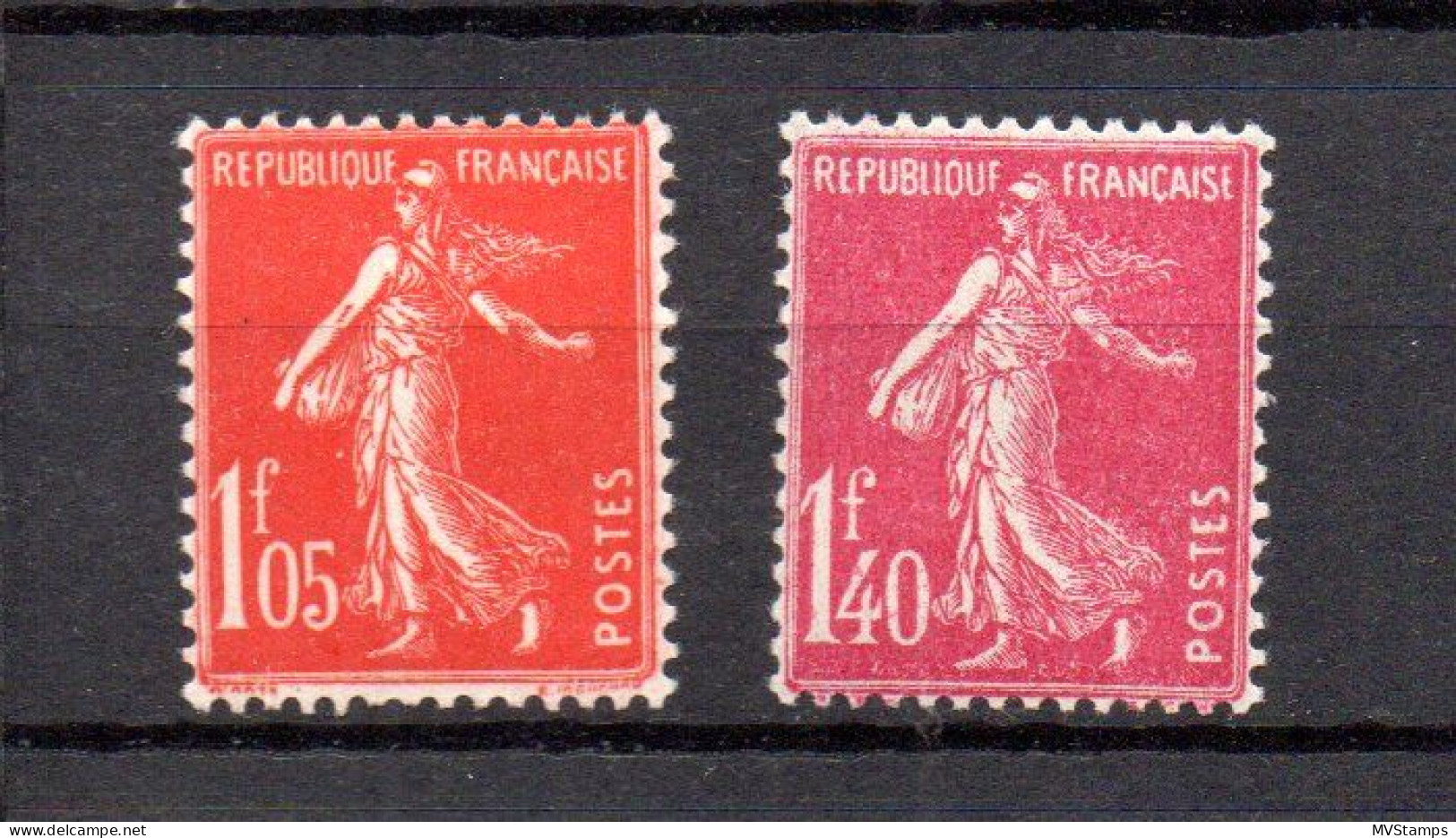 France 1925/26 Old Definitive "Saerin" Stamps (Michel 190/91) Nice MNH - Ongebruikt