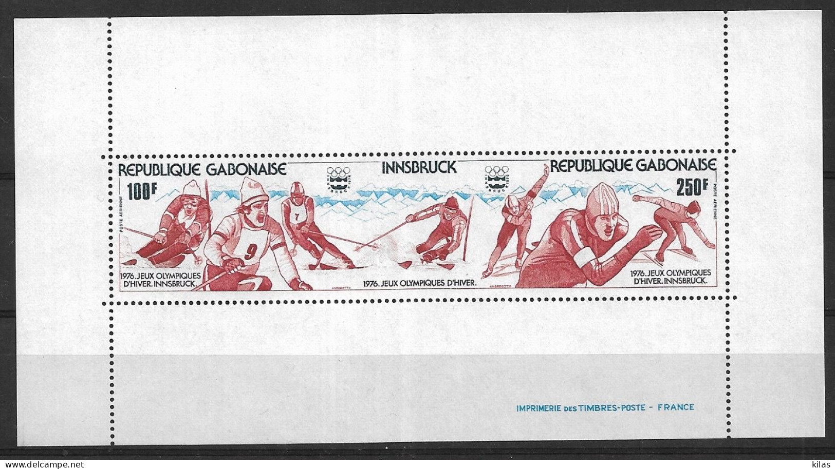 GABON 1976 WINTER OLYMPIC GAMES INNSBRUCK MNH - Gabon (1960-...)