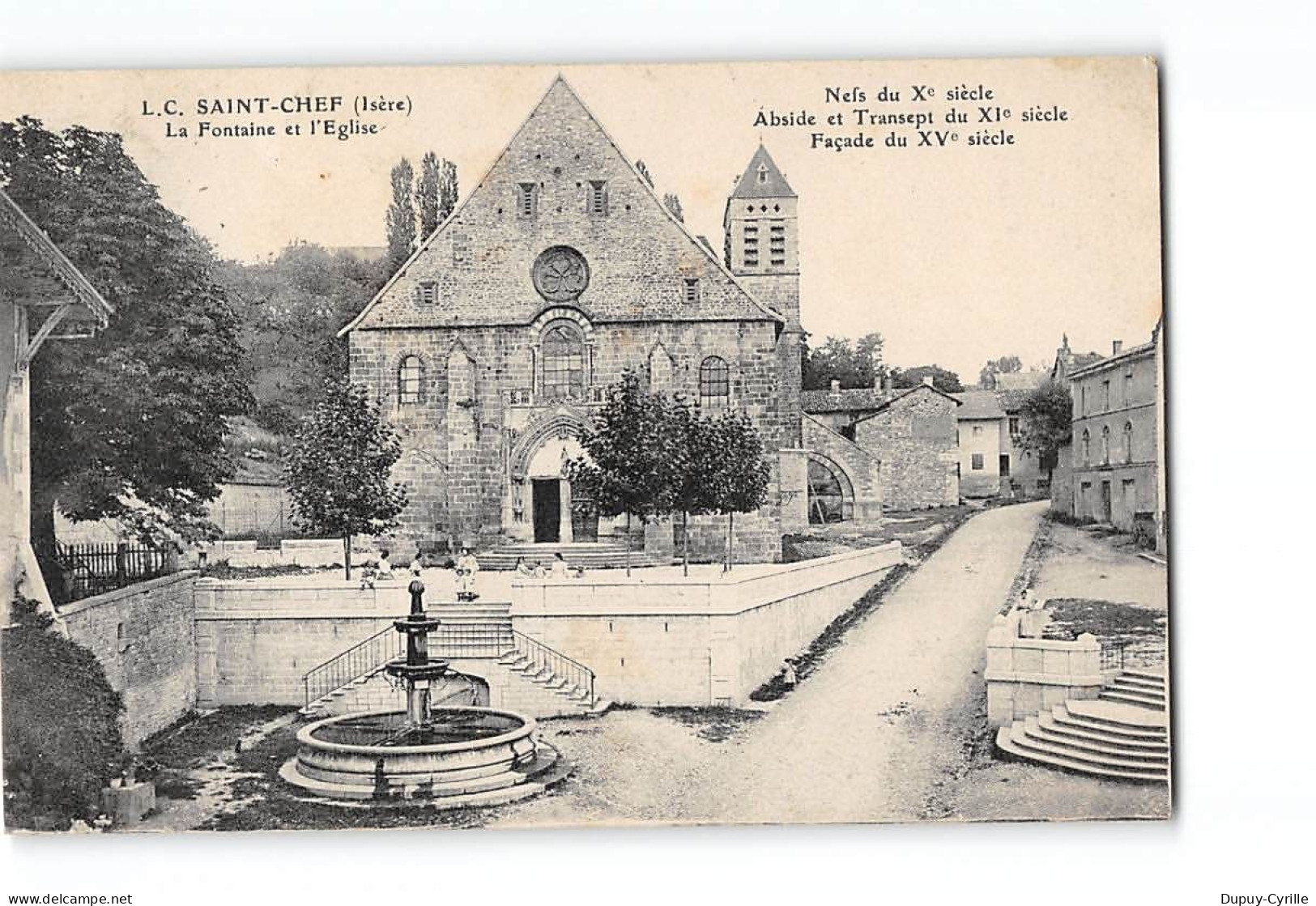 SAINT CHEF - La Fontaine Et L'Eglise - Très Bon état - Saint-Chef