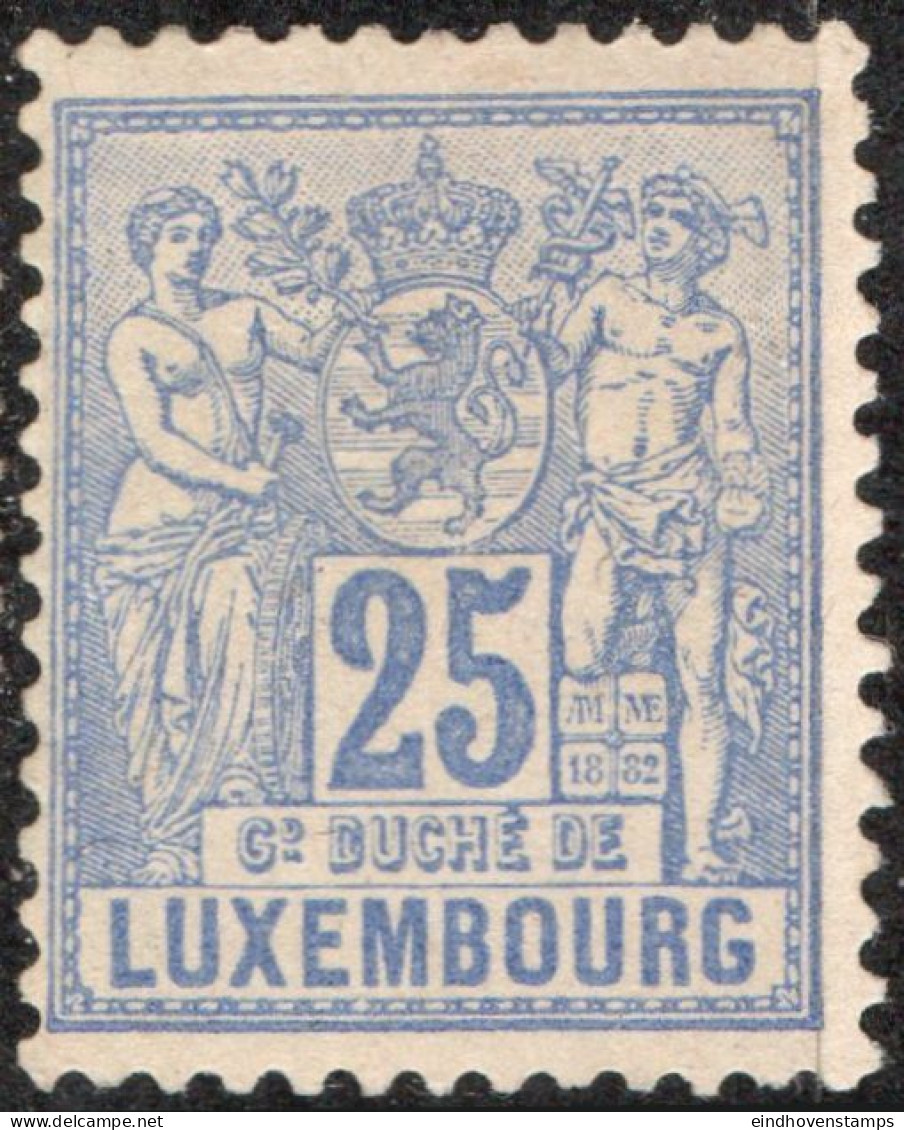 Luxembourg 1882 25 C Allegorie Perf 12½:12, 1 Value MH - 1882 Allegory