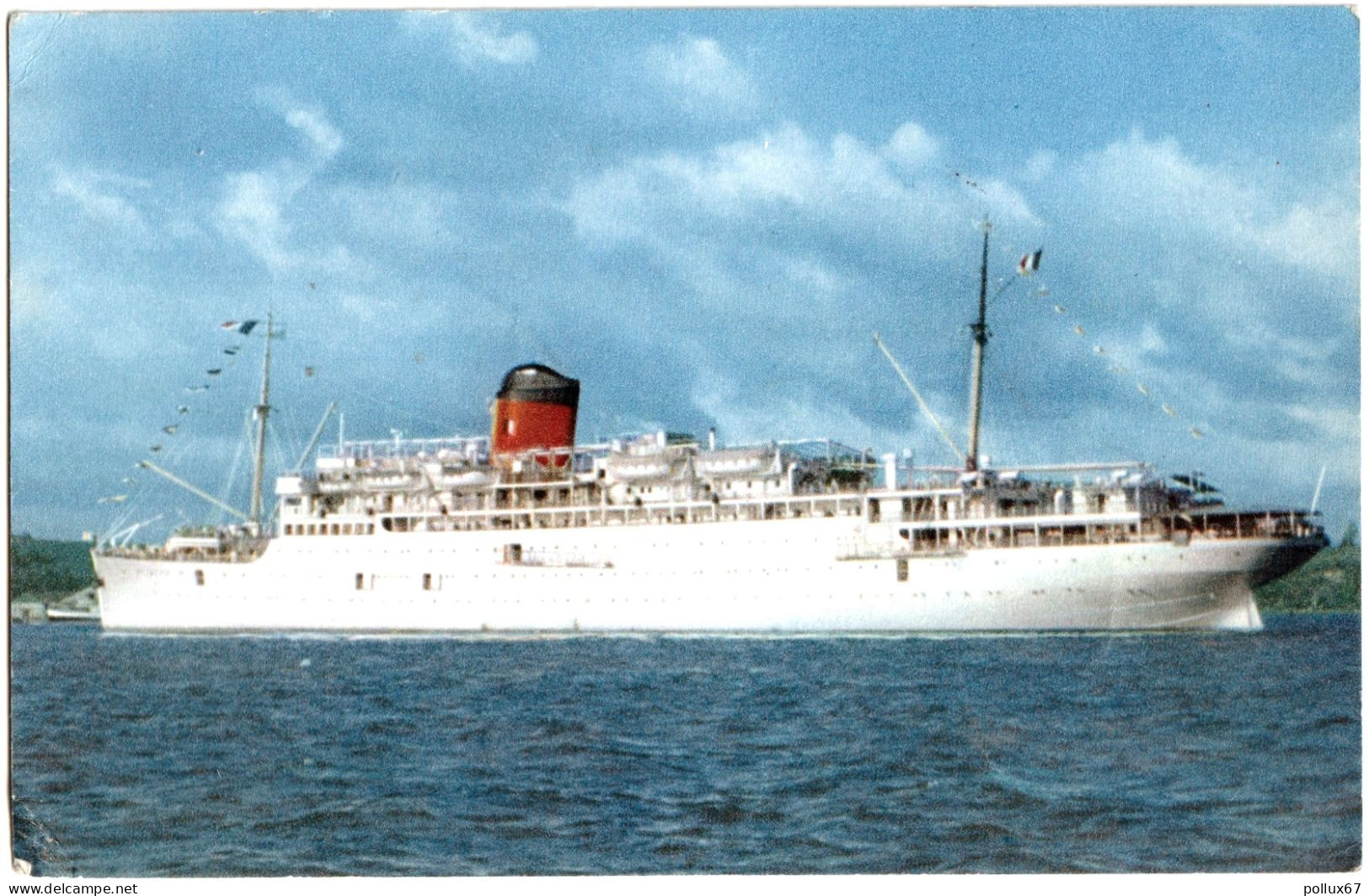 CPSM BATEAUX. PAQUEBOT.  "COLOMBIE"  -  LIGNES DE ANTILLES FRANÇAISES ET ANGLAISES ET DE LA CÔTE FERME - Paquebots