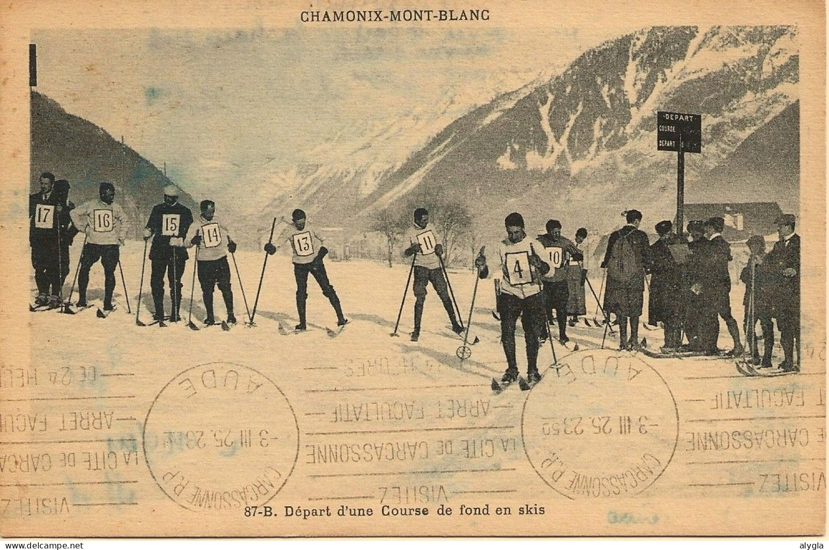 74 - CHAMONIX - Sports D'hiver - Départ Course De Fond En Skis - CPA 87-B - éd. Aug. COUTTET - Chamonix-Mont-Blanc