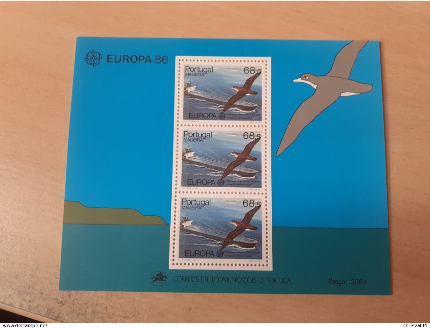 TIMBRES  MADERE  BLOC  FEUILLET  EUROPA   1986   N  7    NEUFS  LUXE** - 1986