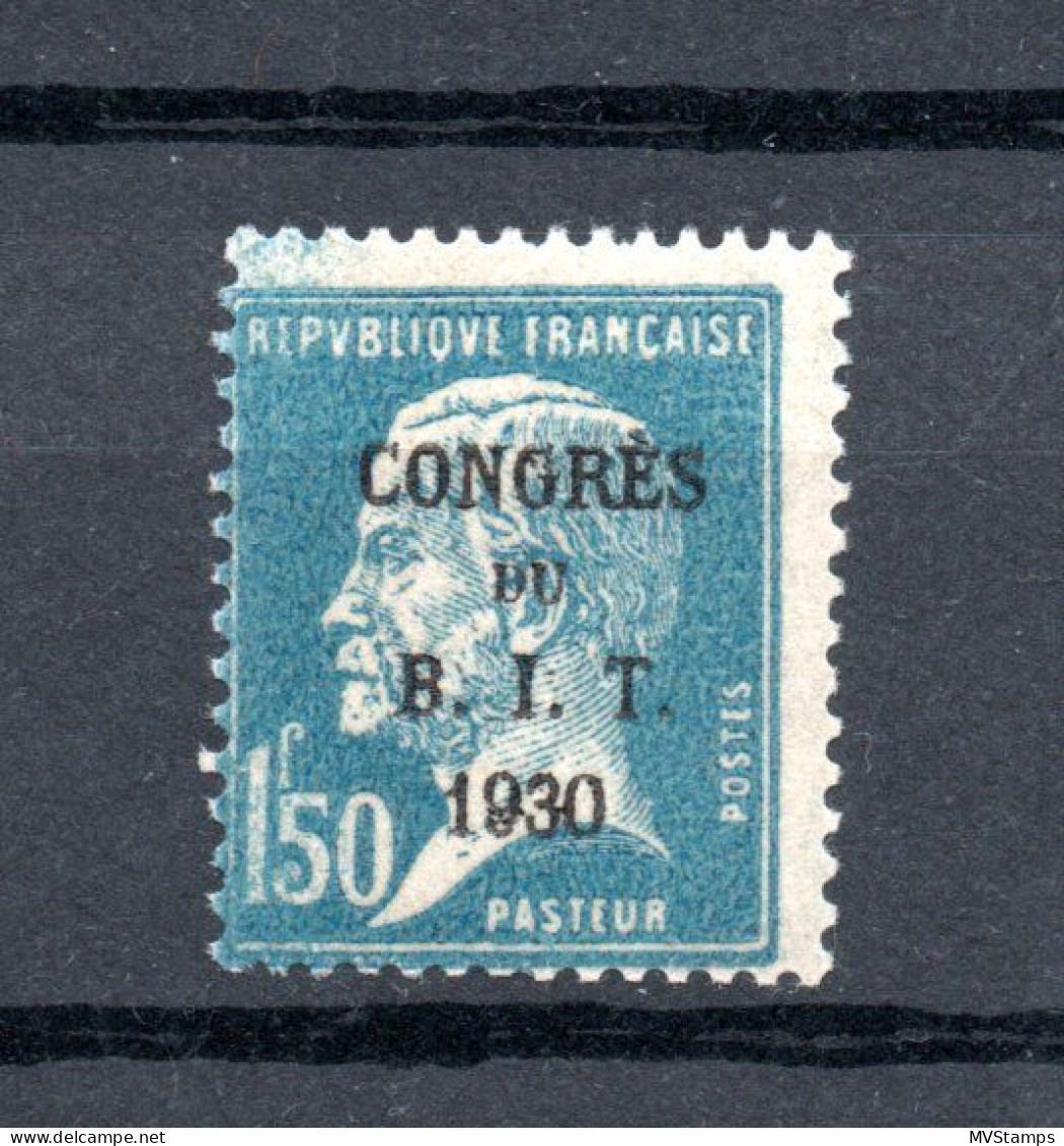 Frankreich 1930 Freimarke 250 Aufdruck Congres Du BIT Postfrisch/MNH - Neufs