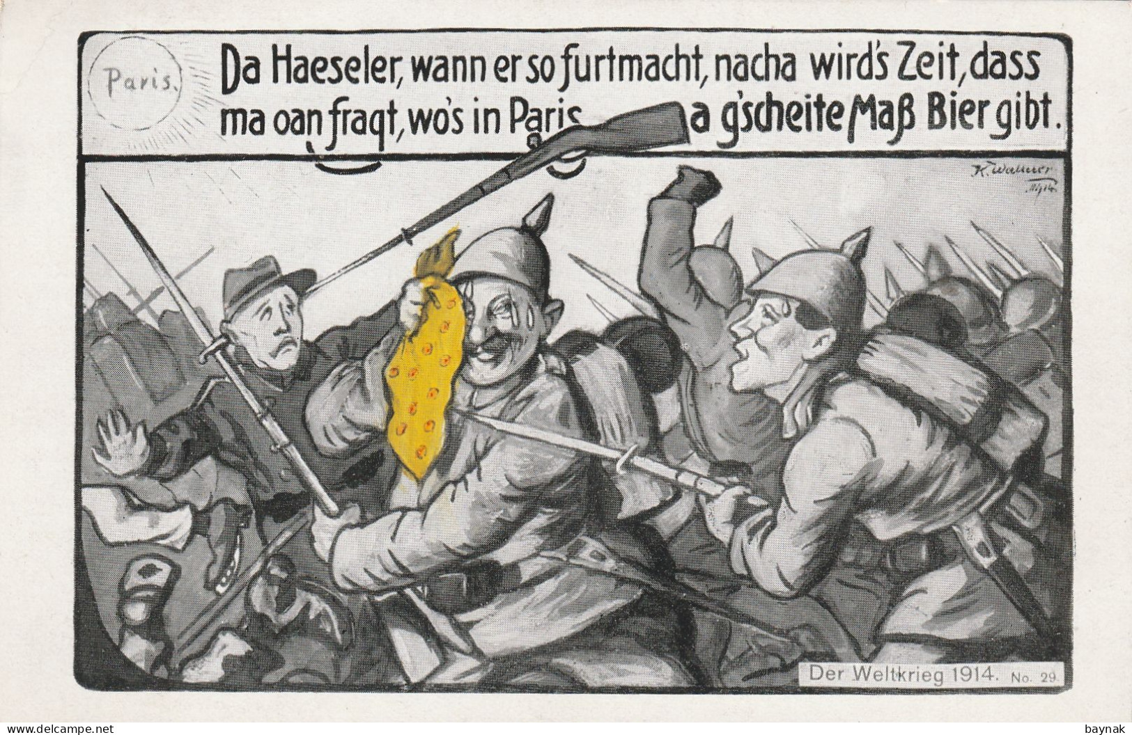 MIL3286  -  DEUTSCHLAND -  PARIS  --  DA HAESELER, WANN ER.........--  HUMOR - Humor