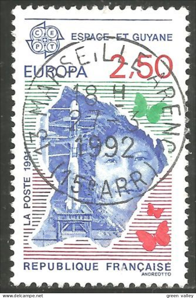 EU91-12a EUROPA-CEPT 1991 France MARSEILLE Espace Space Communication Satellite - 1990