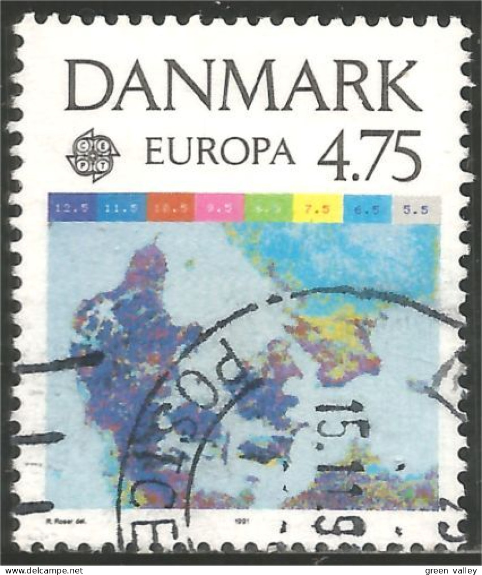 EU91-8a EUROPA-CEPT 1991 Denmark Espace Space Communication Satellite - 1990