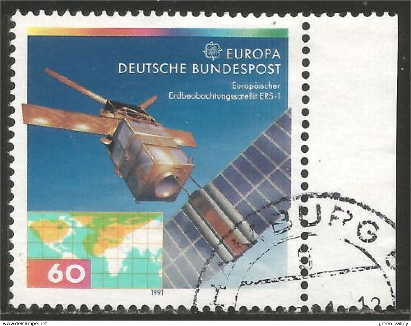 EU91-13b EUROPA-CEPT 1991 Allemagne HAMBURG Espace Space Communication Satellite - Télécom