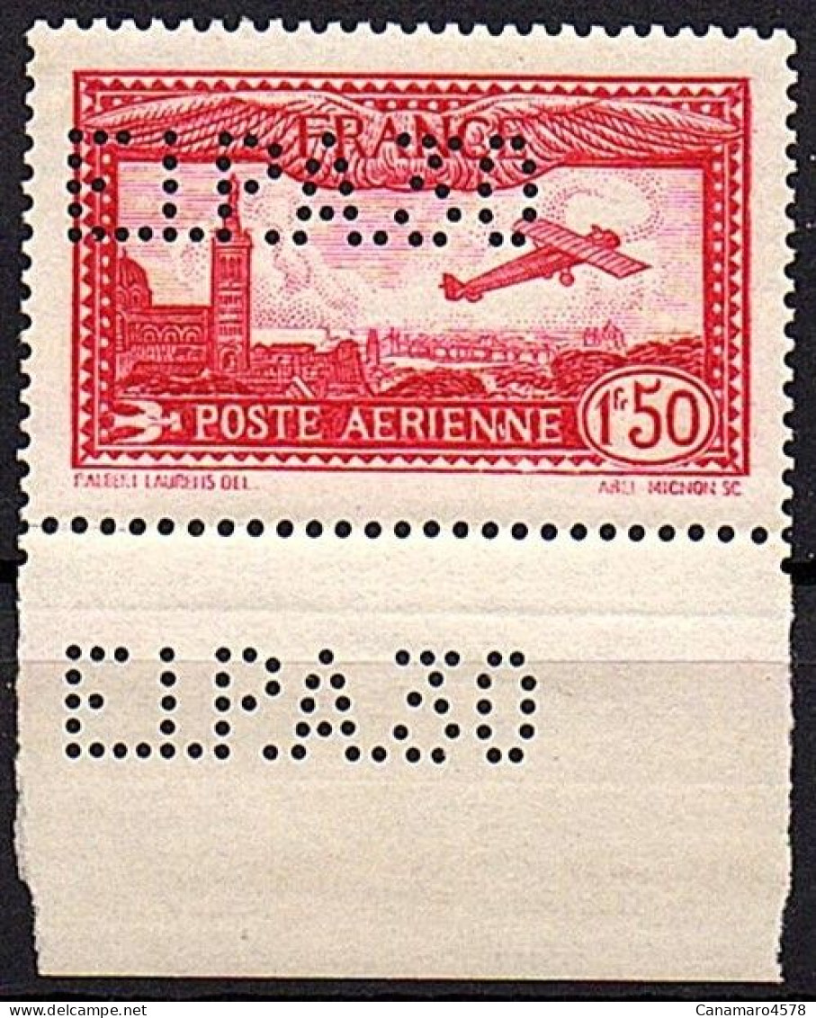 FRANCE - 1930 - PA 6d ** ,  Perforé E.I.P.A.30 Lors De L'Exposition De Paris , 1f.50 Carmin . BdF. - 1927-1959 Postfris