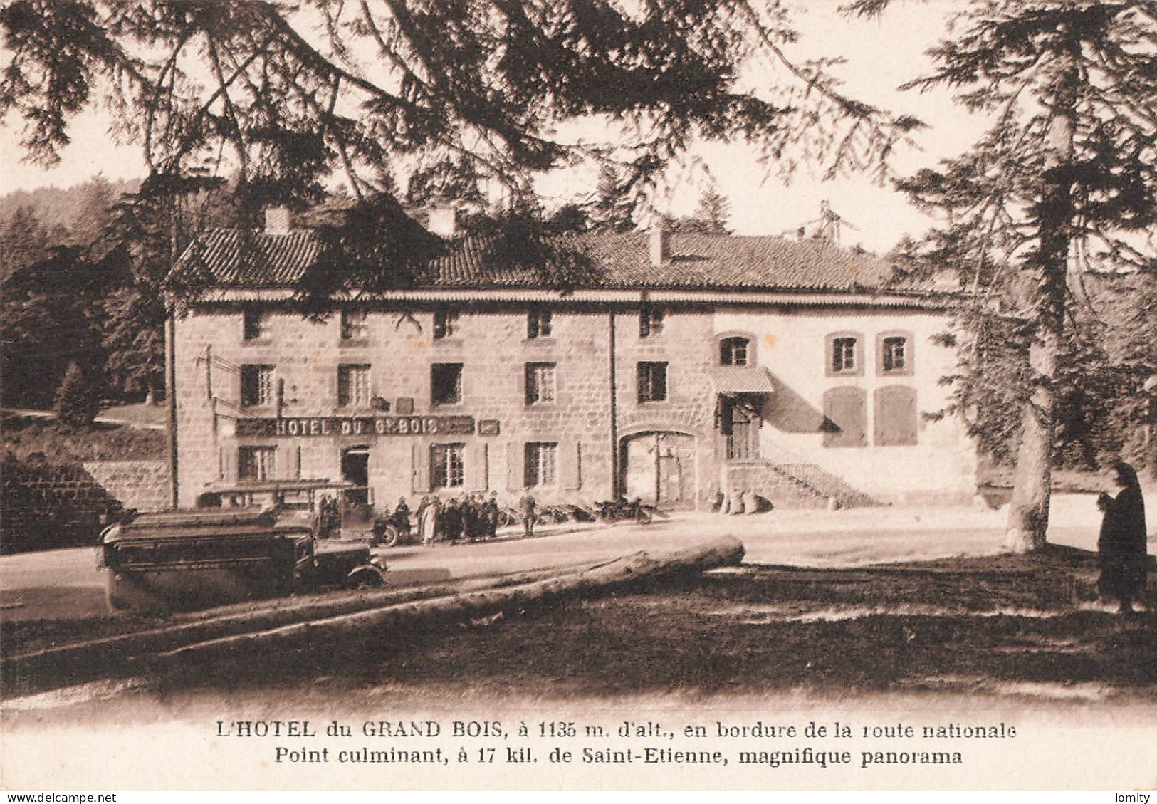 & 42 Hotel Du Grand Bois CPA Car Autocar - Other & Unclassified